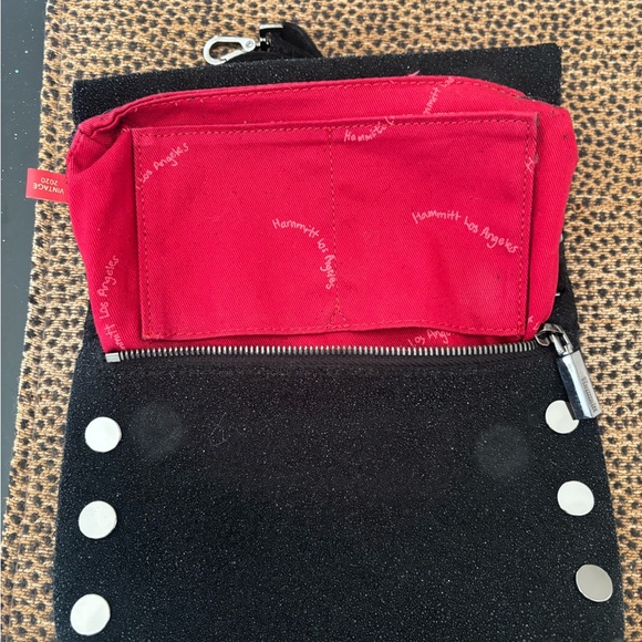 Hammitt Black and Red Small VIP gunmetal Crossbody Bag with box - Picture 10 of 16